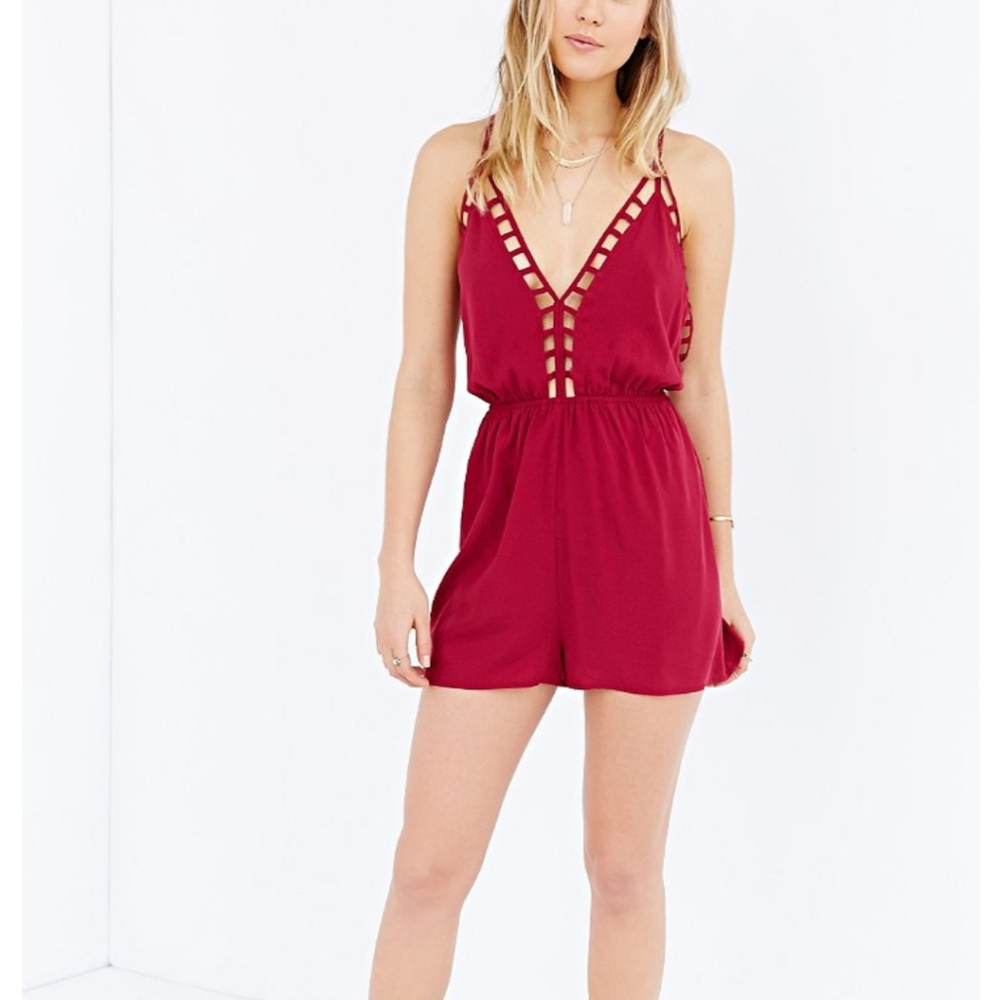 STARING AT STARS - Lattice Halter Romper